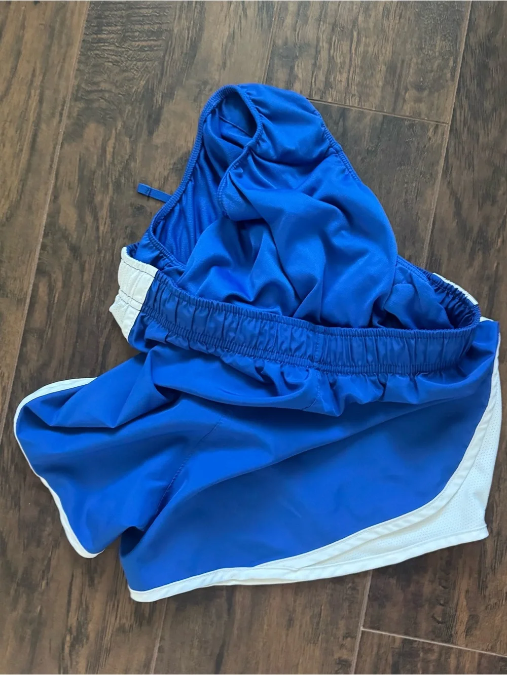 Nike Blue and White Athletic Running Shorts